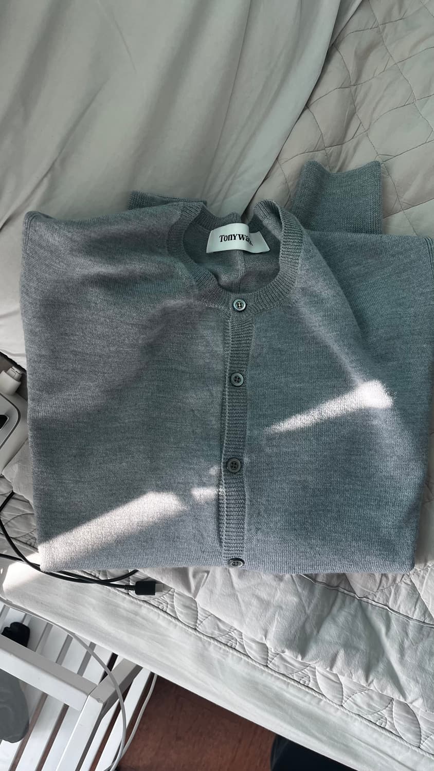 블랙/그레이M) 토니웩 크루넥 가디건 상품이미지2