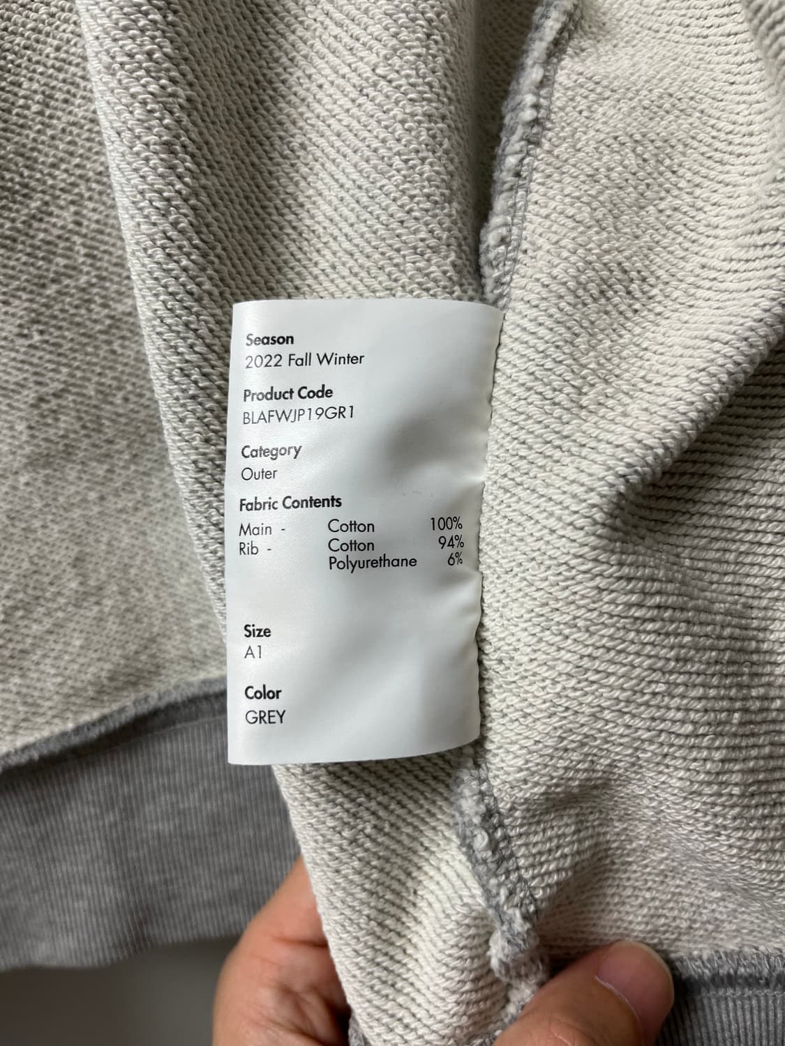 아더에러 시그니피컨트 TRS 태그 후드 집업 A1 사이즈 상품이미지5