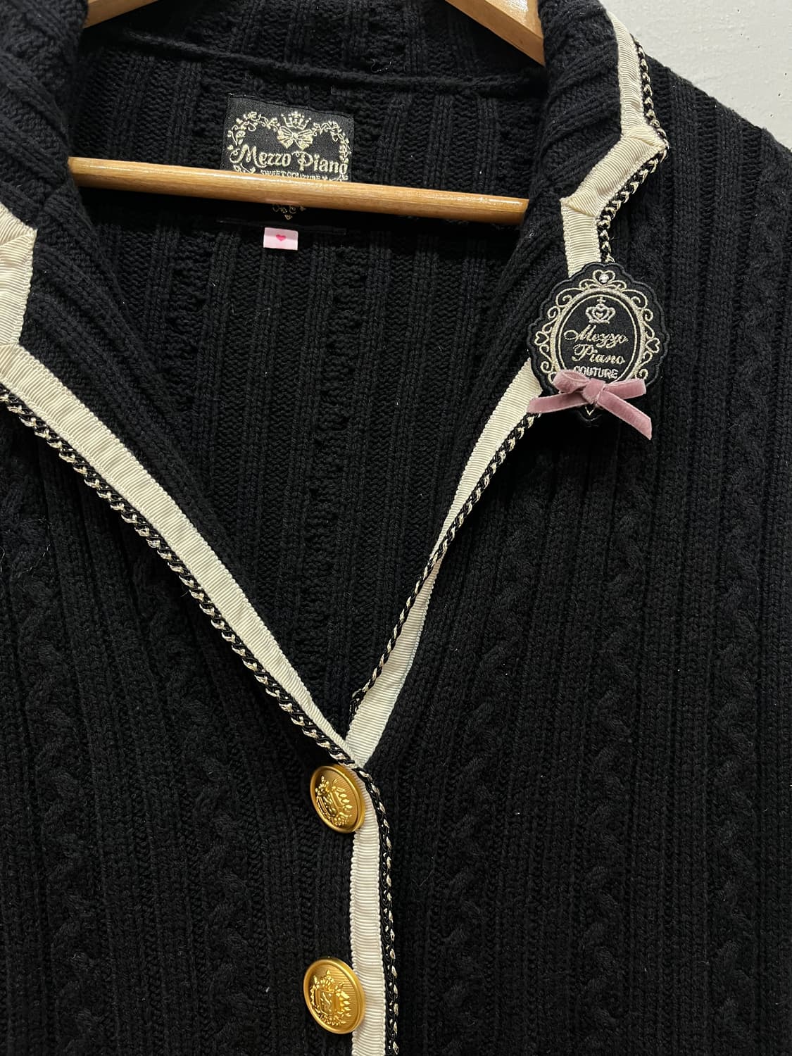 메조피아노 금장 케이블 가디건  상품이미지2