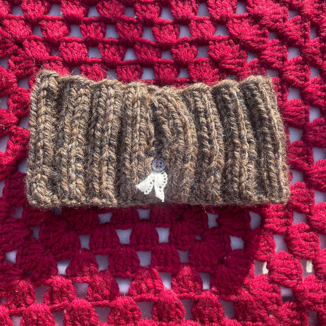 핸드메이드 니트 버튼 헤어밴드 상품이미지2