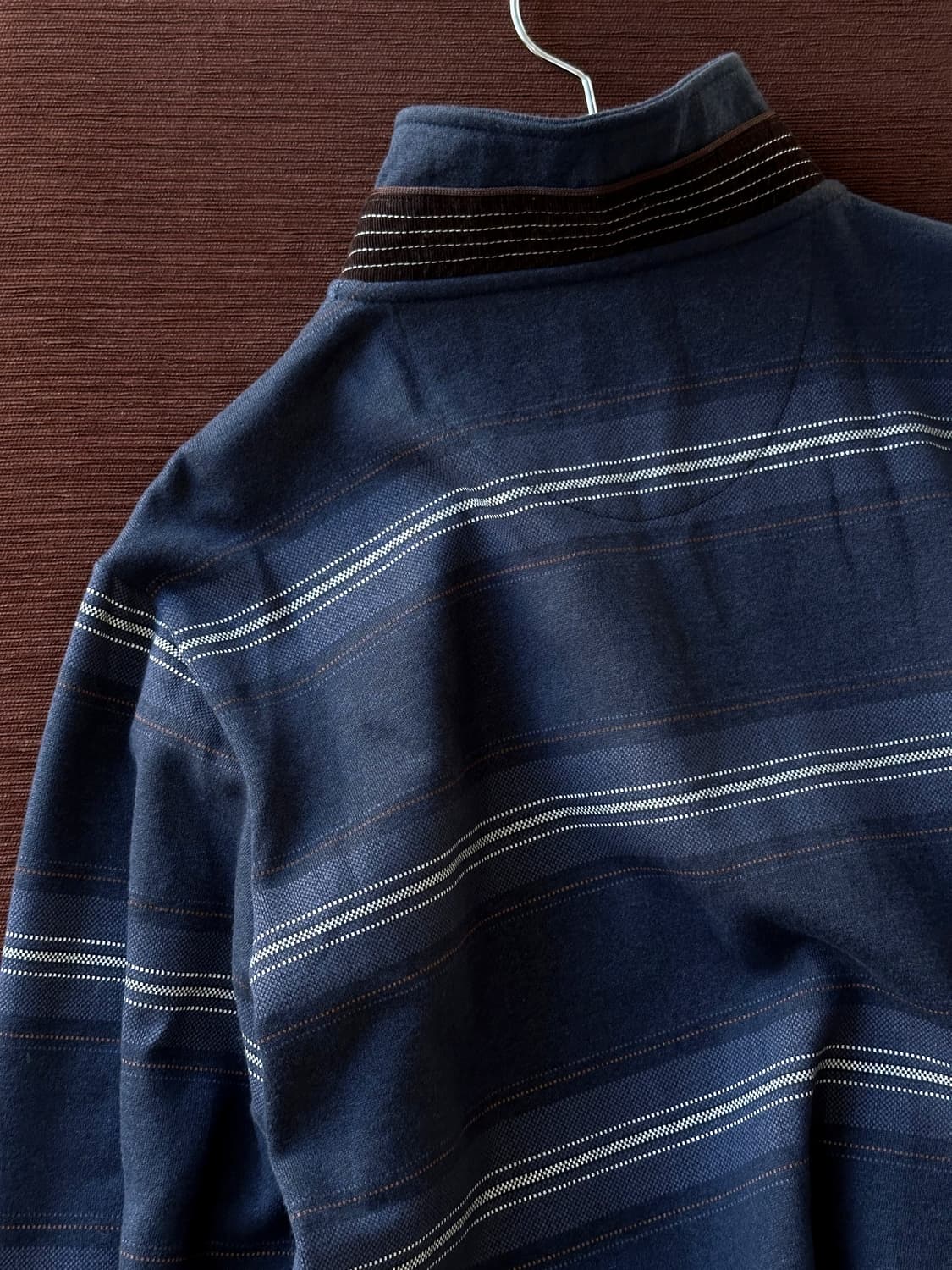 Stripe pattern cotton sweat zip jacket 상품이미지6