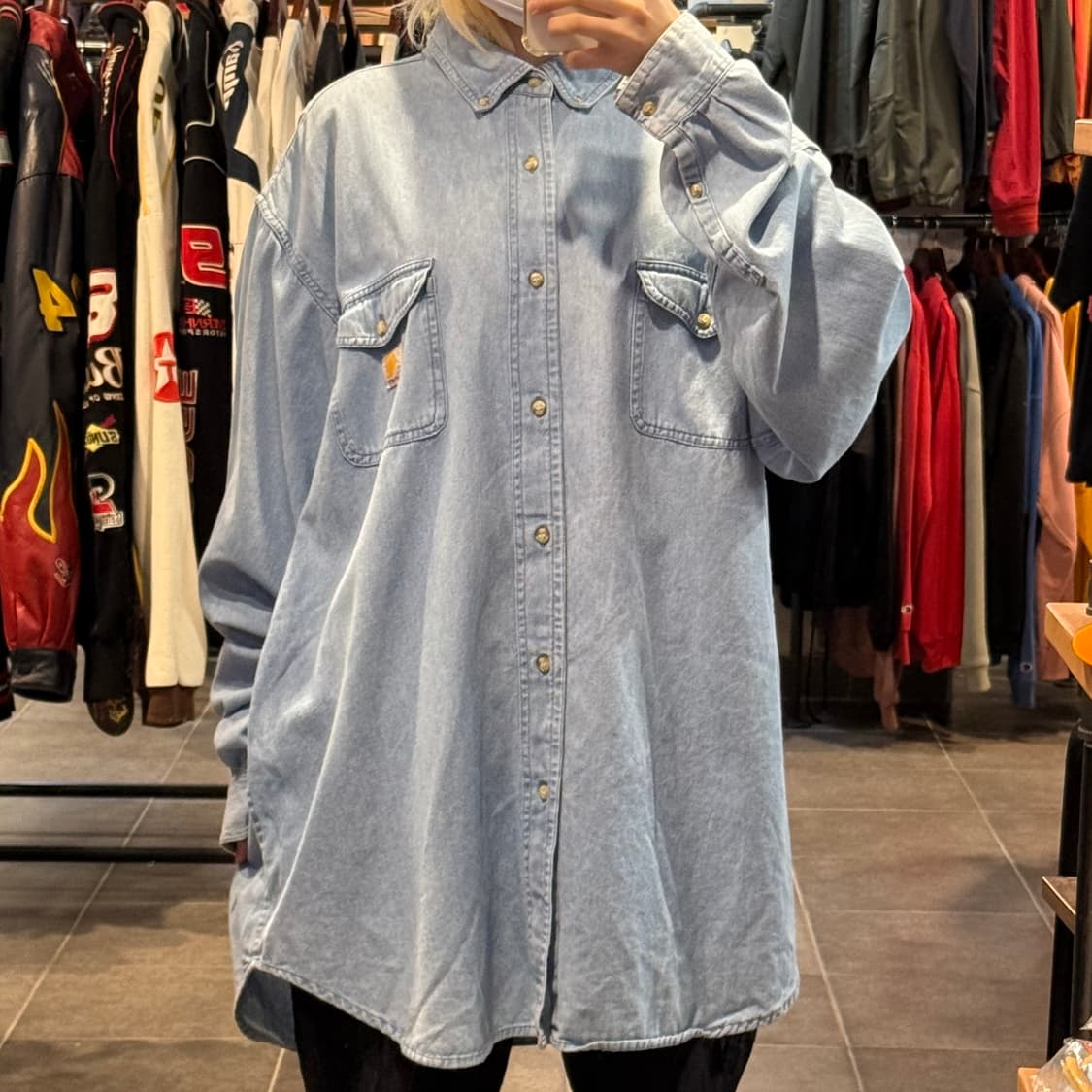 [NO.9] 칼하트 데님 긴팔셔츠 상품이미지1