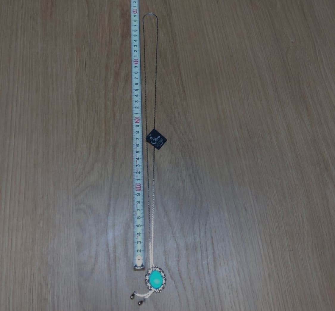 Strace 블루오팔 실버 925 롱 펜던트 길이조절 목걸이 일본 상품이미지3