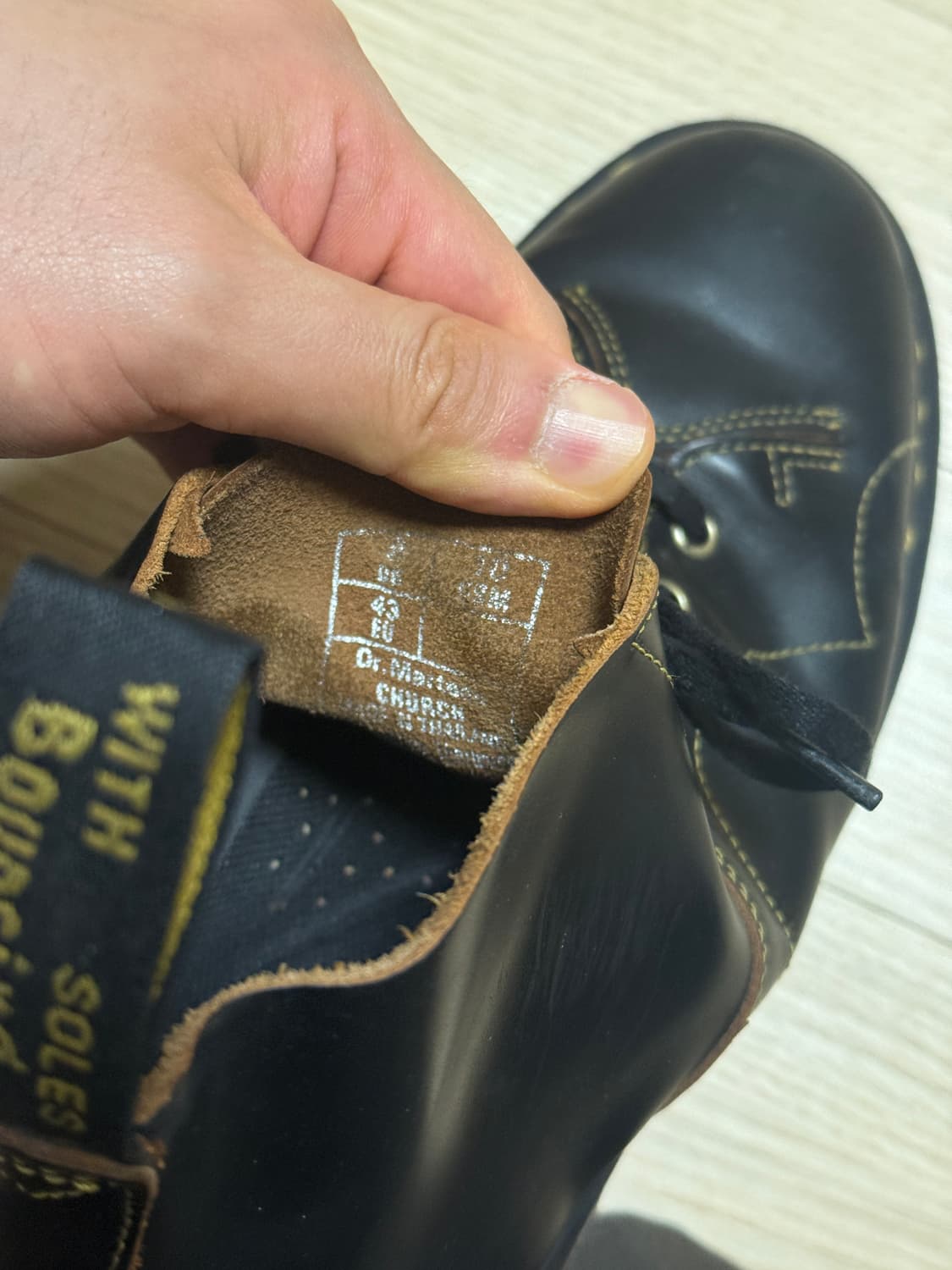 Uk9,280) 119,000원 닥터마틴 블랙 처치 스무스 몽키 부츠 상품이미지8