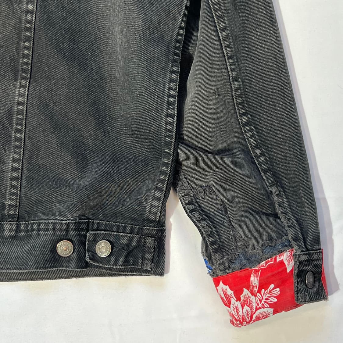 [L]00's LEE 블랙 데님 리워크 트러커 자켓 상품이미지10