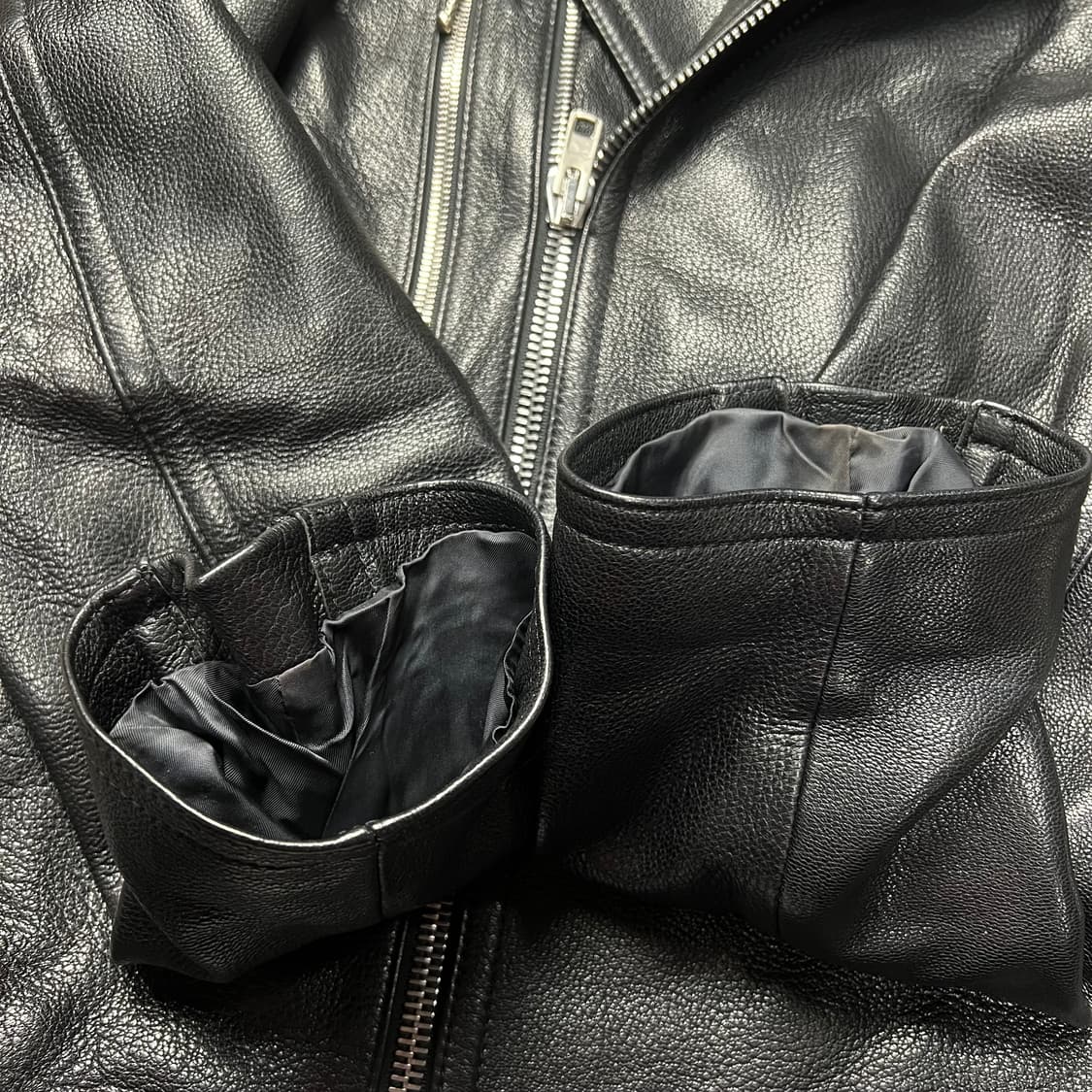 타임옴므 염소가죽 라이더 자켓 블랙 95 상품이미지8