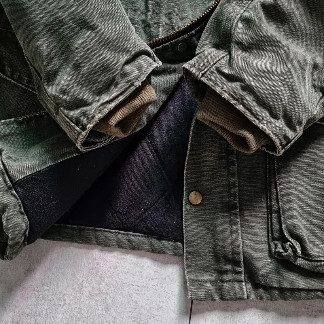 00s USA 칼하트 C46 모스그린 파카 L sz 상품이미지3