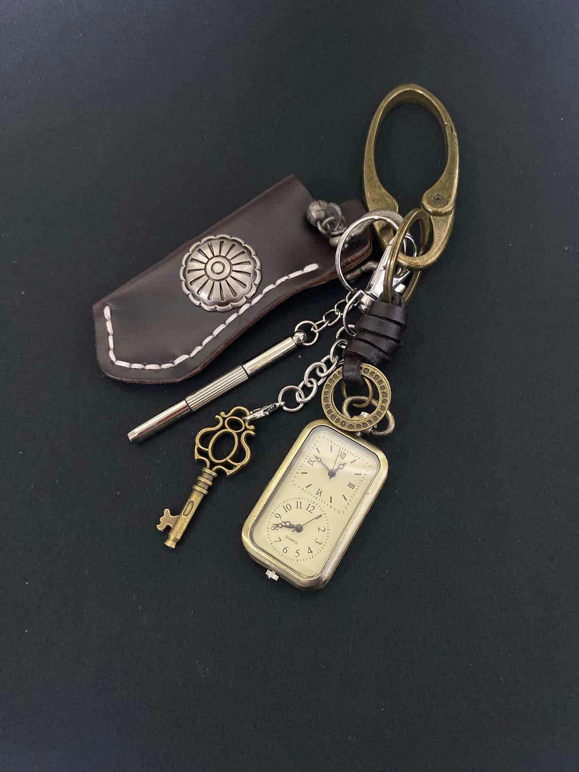 빈티지 시계 키링 상품이미지1