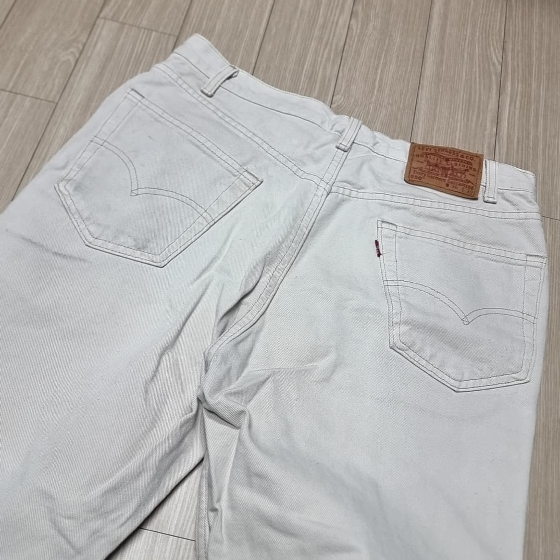 미제 usa 80s 리바이스550 아이보리 데님(34) 상품이미지6