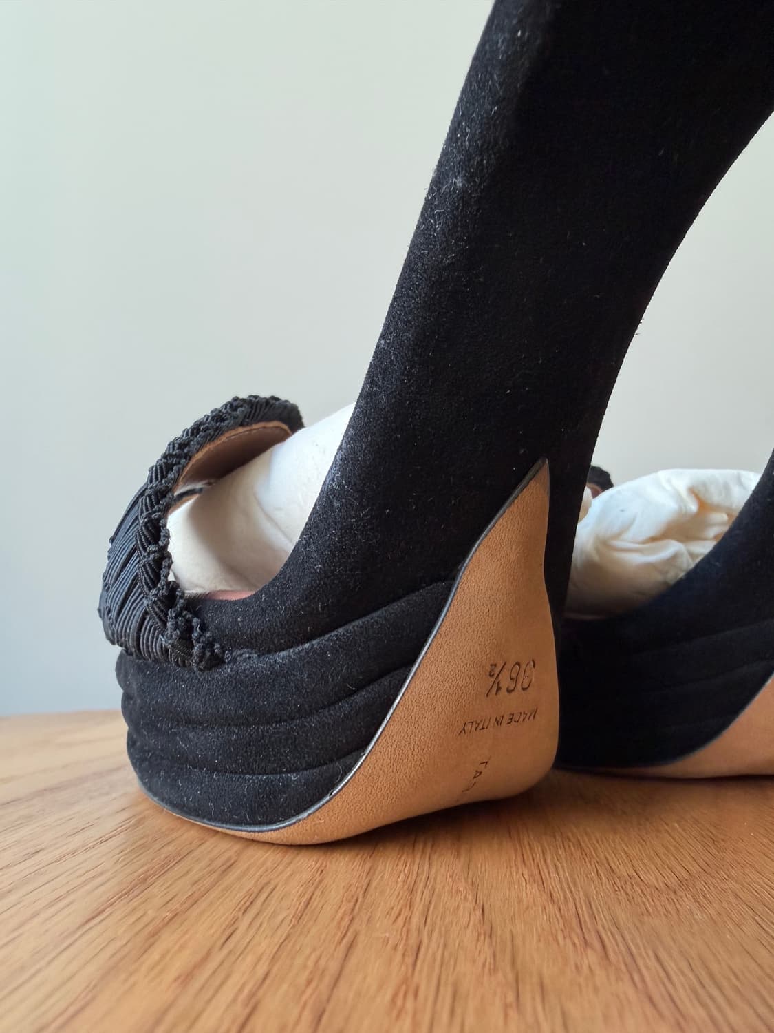 Tabitha simmons  블랙 샌들힐 36.5 (새상품급) 상품이미지4