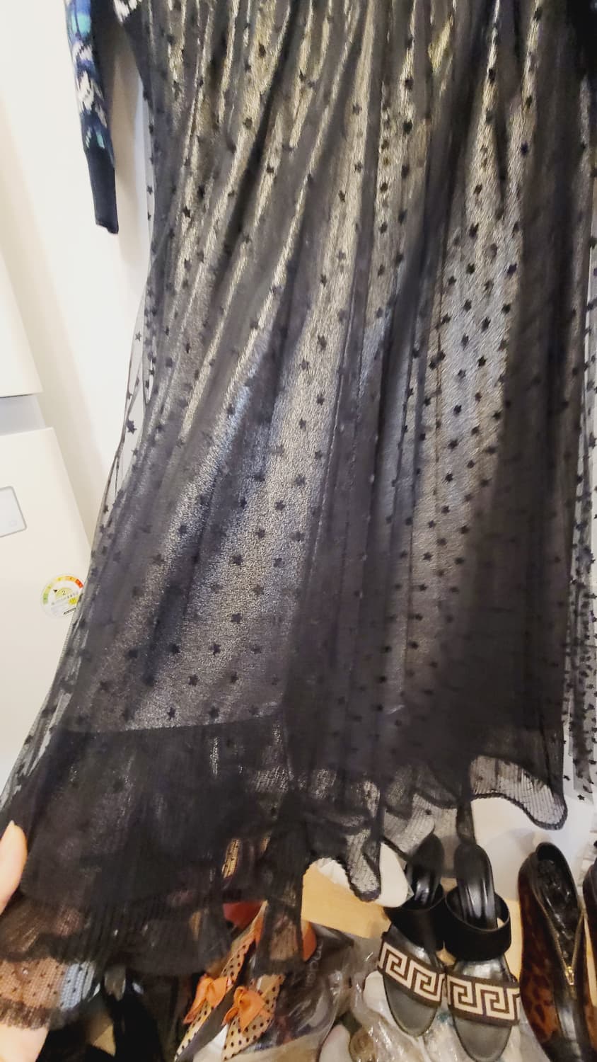 프릴 에스닉 포근니트. 오즈세컨 도트샤 스커트 상품이미지5