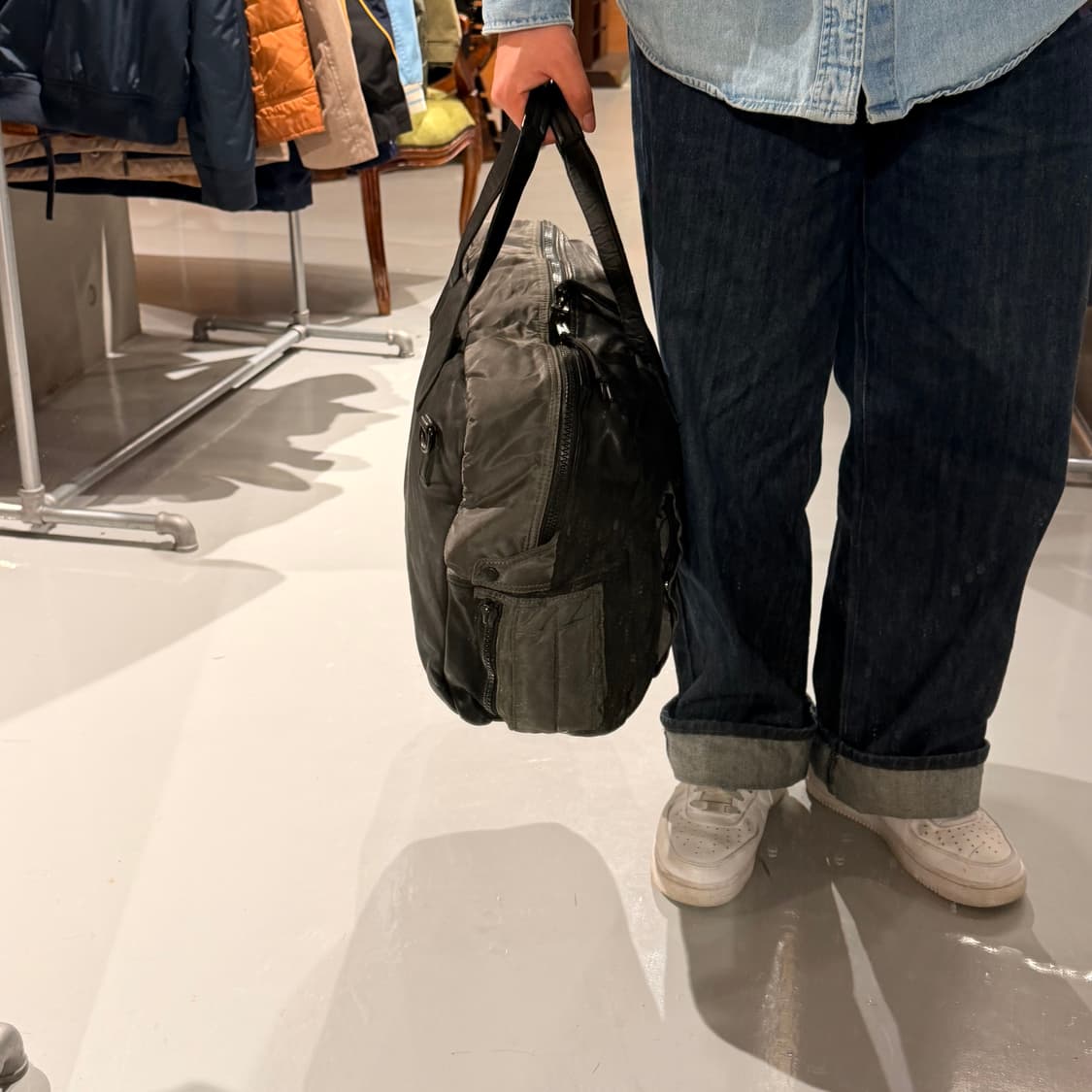 올세인츠 카우레더 플라이트 보스턴백 상품이미지3