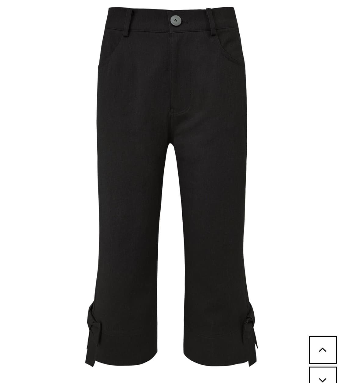 BOW CAPRI PANTS (BLACK) extended 상품이미지1