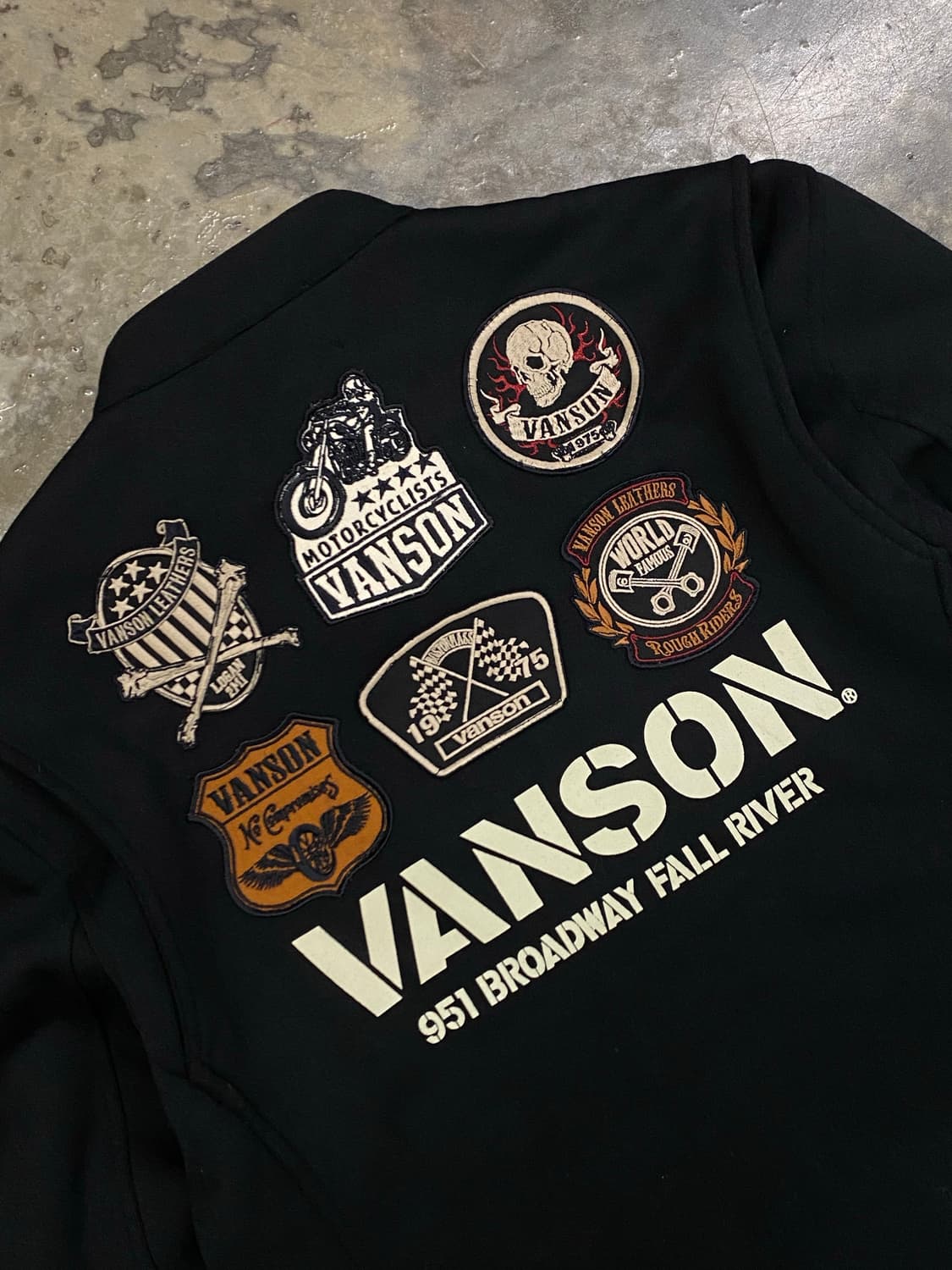 밴슨 패치 코튼 라이더자켓 L 상품이미지4