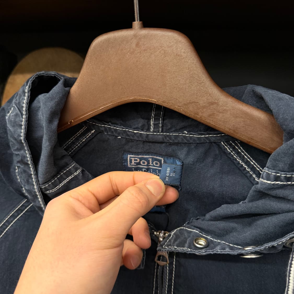 90s 폴로 랄프로렌 라이더 후드 포니로고 베이포트 스윙탑 자켓 N647 상품이미지6