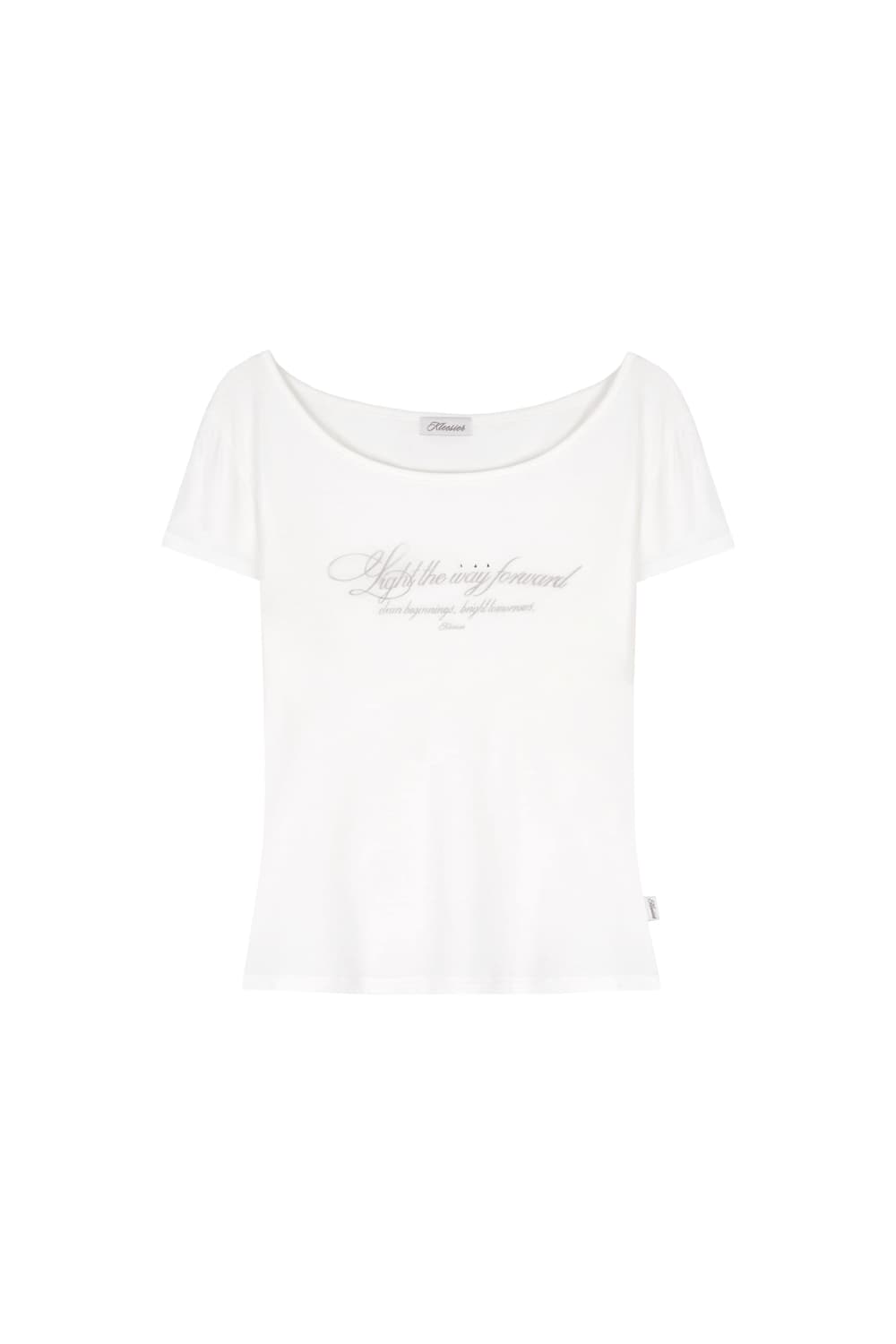 클리시어 레터 탑 화이트 상품이미지2