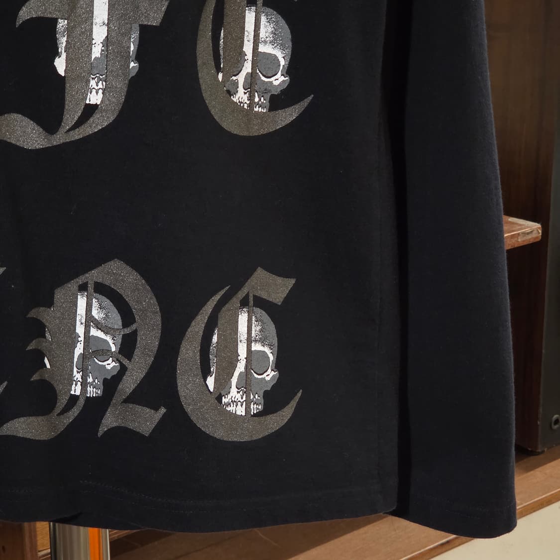 빈티지 펑크 스컬 프린팅 롱슬리브 상품이미지3