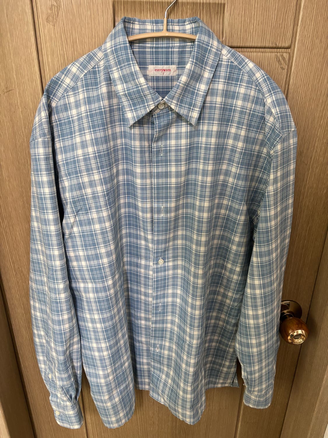 에브리원 셔츠 스카이블루 M사이즈 상품이미지1