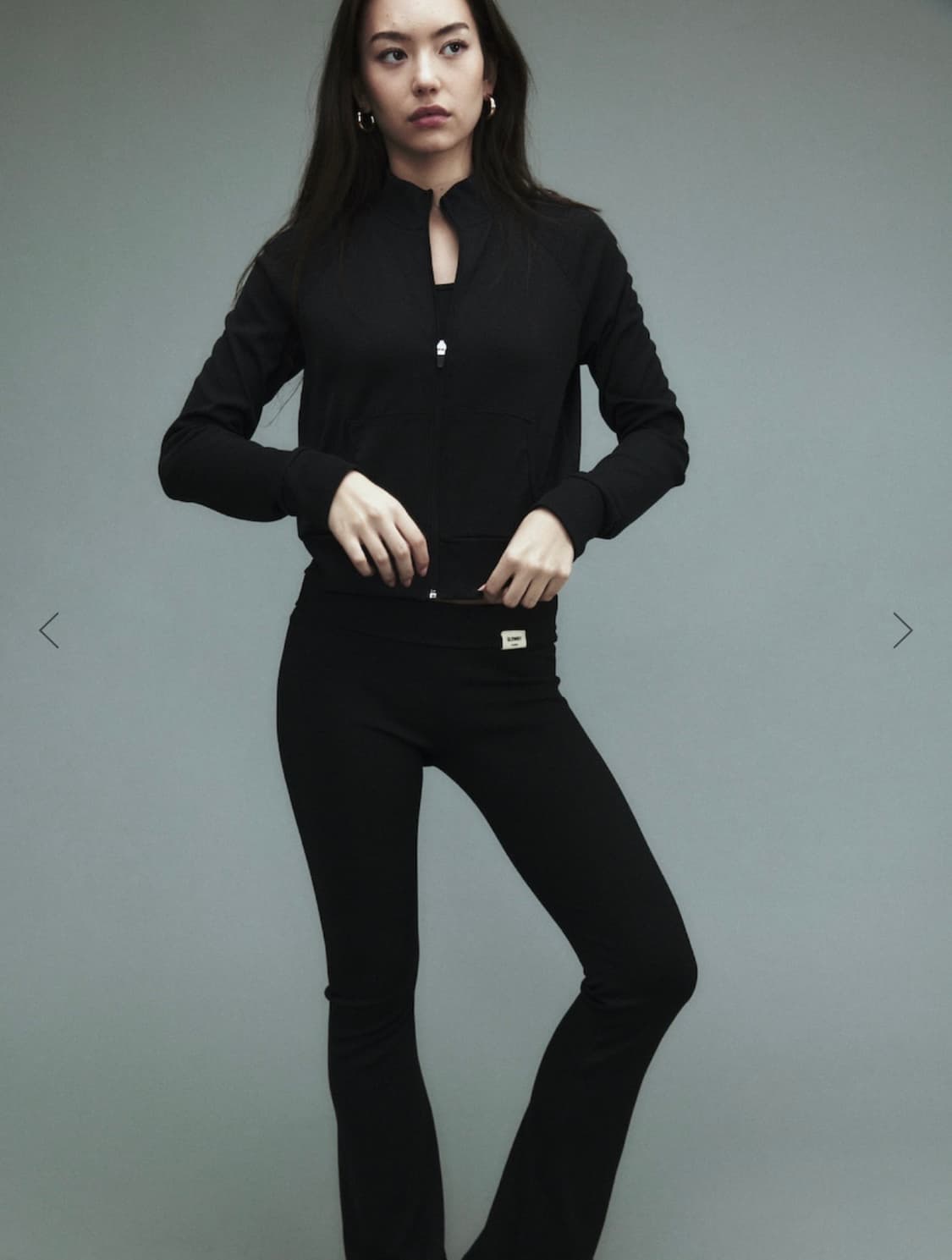 글로니 G CLASSIC RIB TRACK ZIP-UP 블랙 프리 상품이미지2