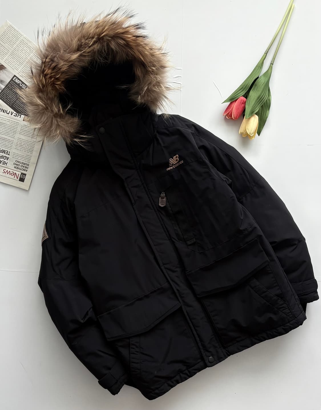 뉴발란스 덕다운 블랙 패딩 점퍼 상품이미지1