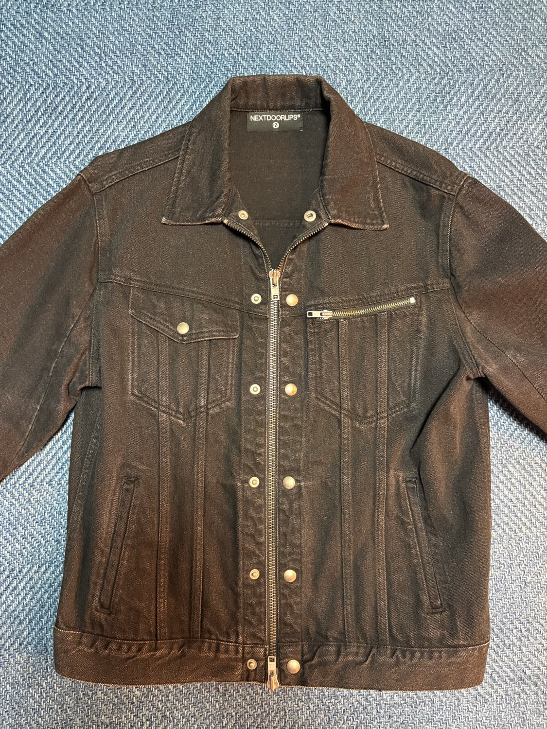 넥스트도어립스 흑청 트러커자켓 2사이즈 상품이미지3