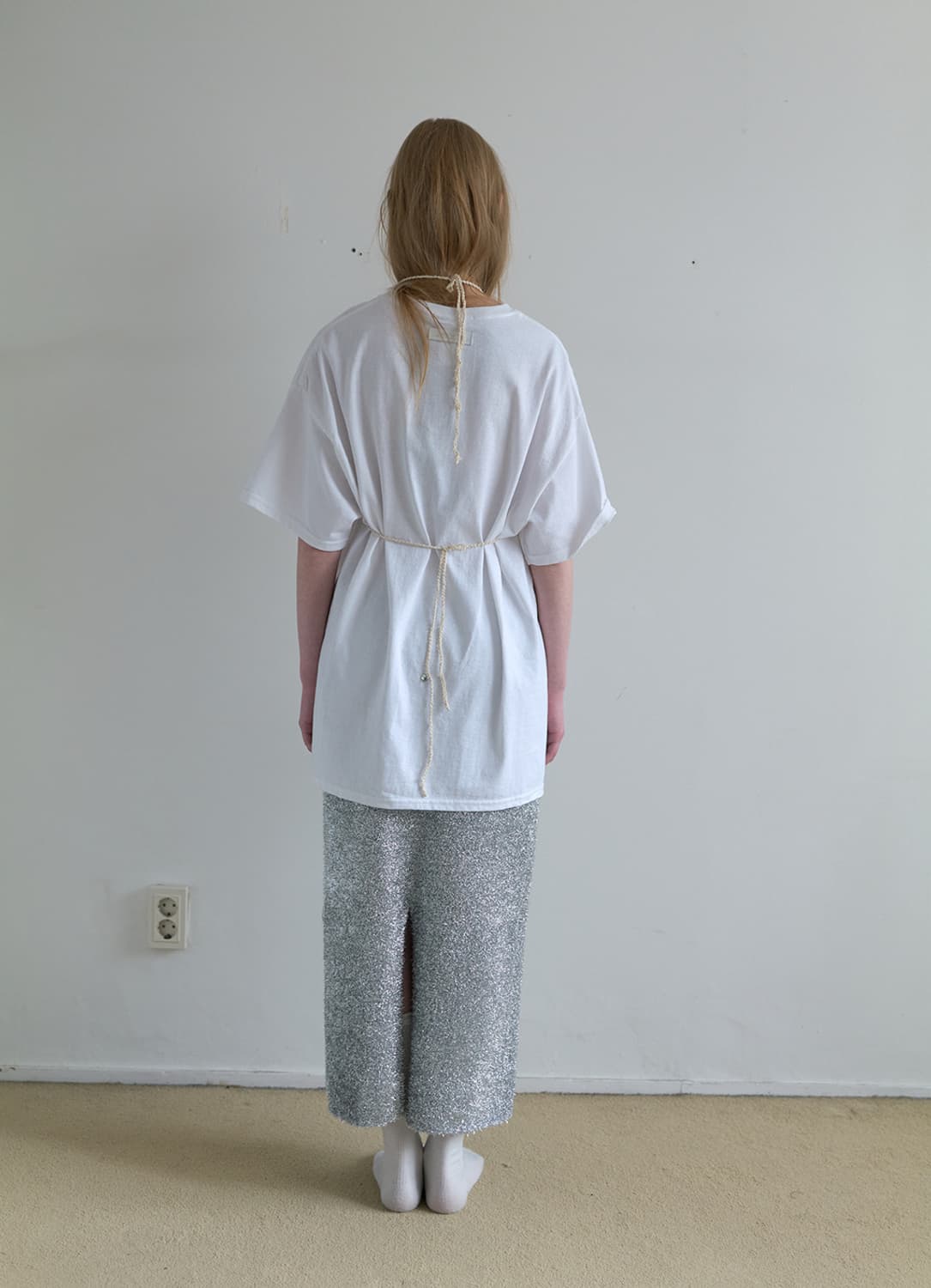 낫띵에브리띵 메탈릭 실버 스커트 상품이미지2