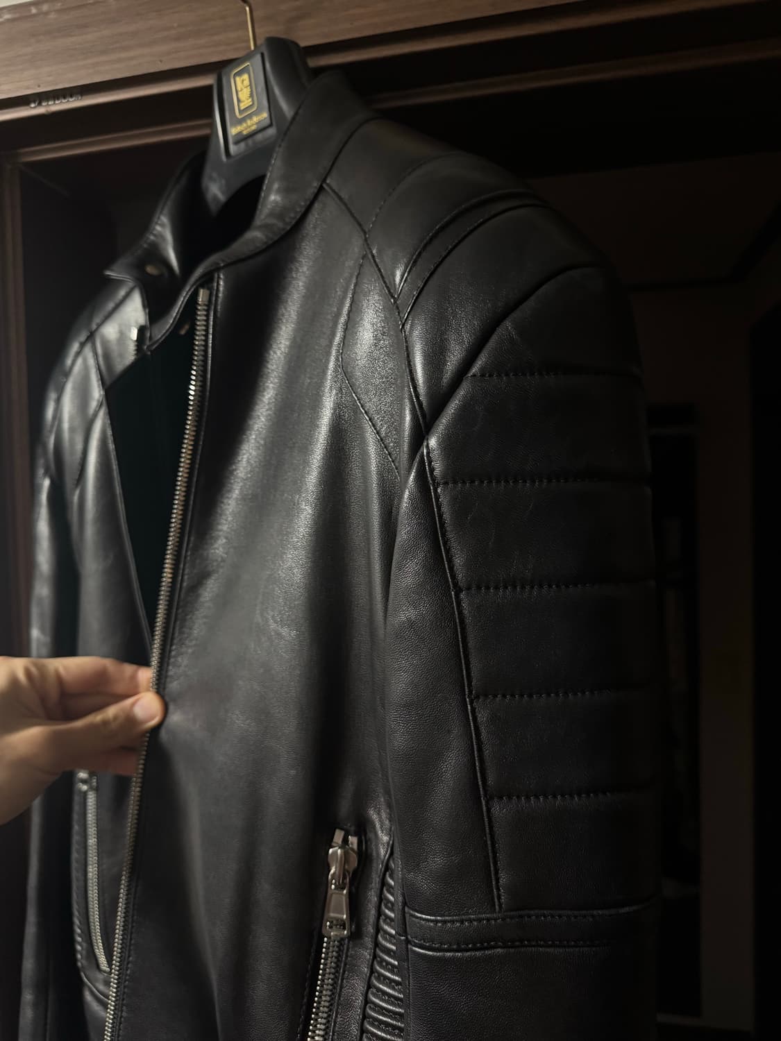 Juun.J 준지 램스킨 라이더 자켓 상품이미지8