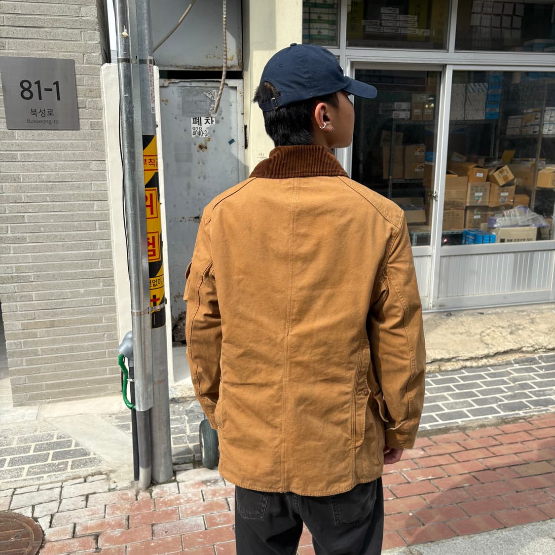 폴로 바이 랄프로렌 캔버스 브라운 코듀로이 카라 헌팅 자켓 상품이미지2