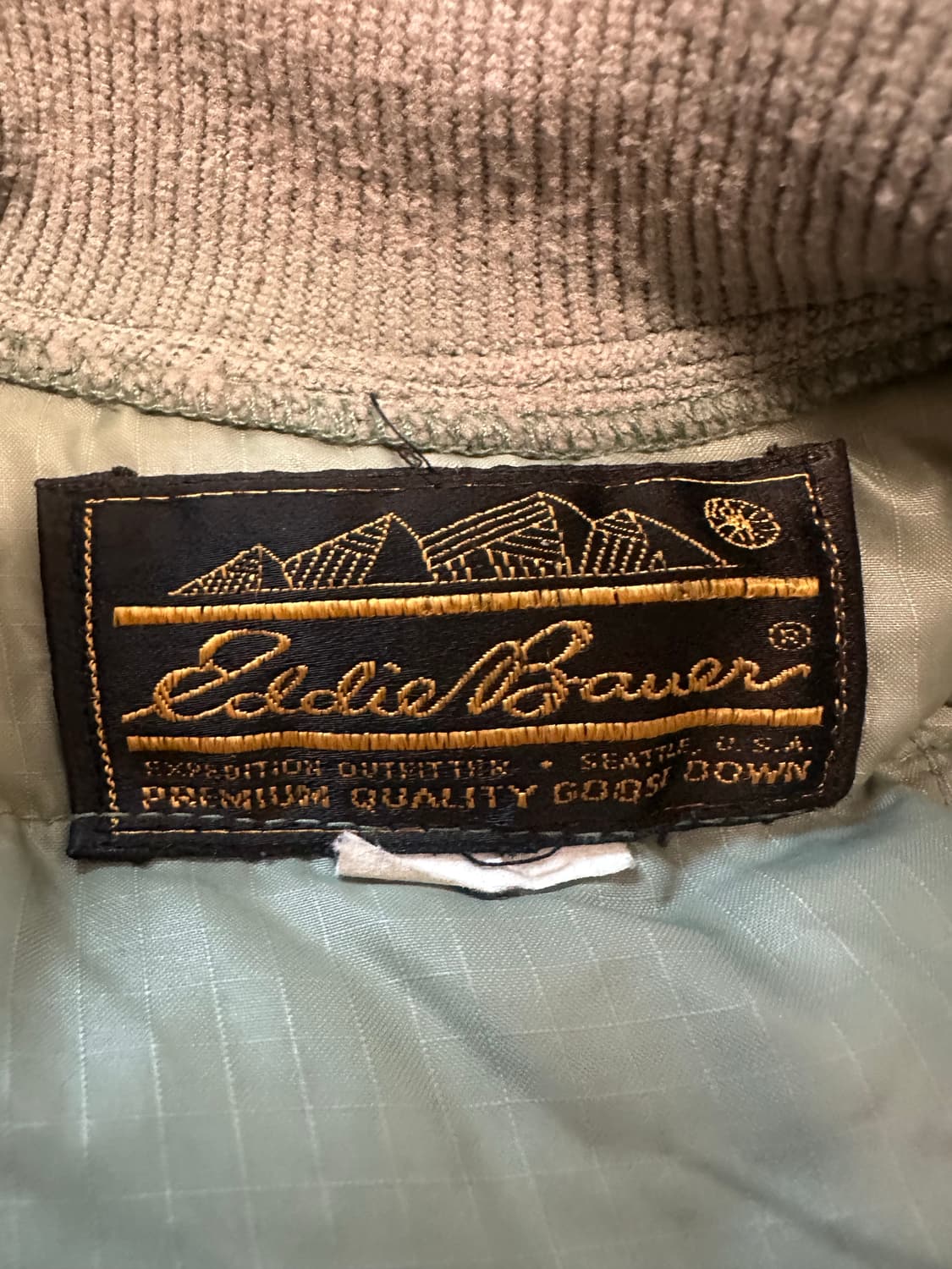 70-80s 에디바우어 푸퍼 베스트 세이지그린 상품이미지6