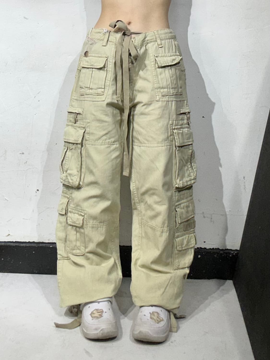 빈티지 데드스탁 탄창 유틸리티 멀티 포켓 포인트 베이지 카고 팬츠 31 상품이미지2