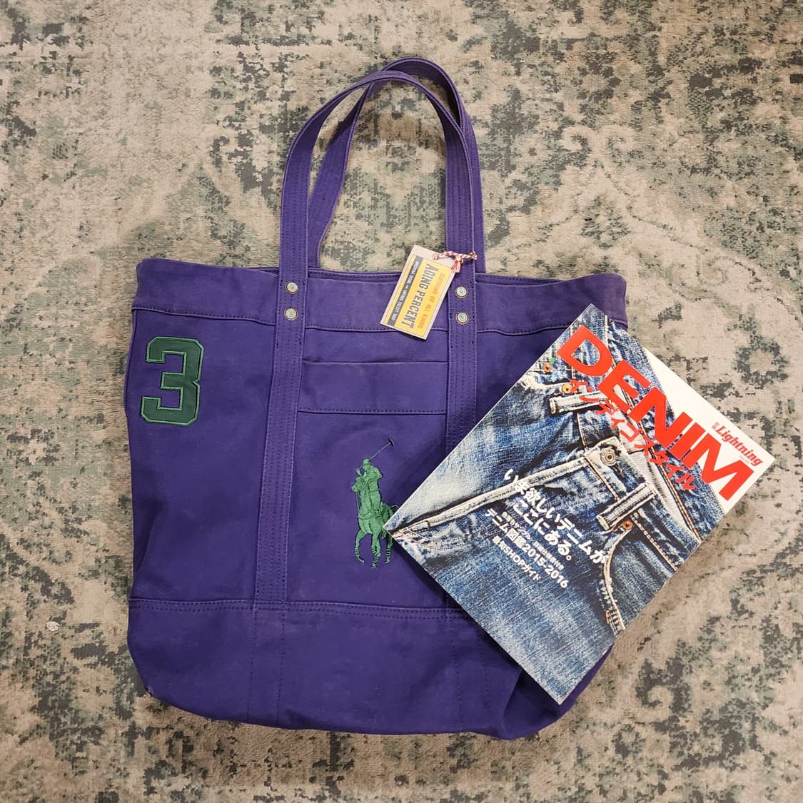 폴로 하드캔버스 빅포니 토트백 상품이미지2