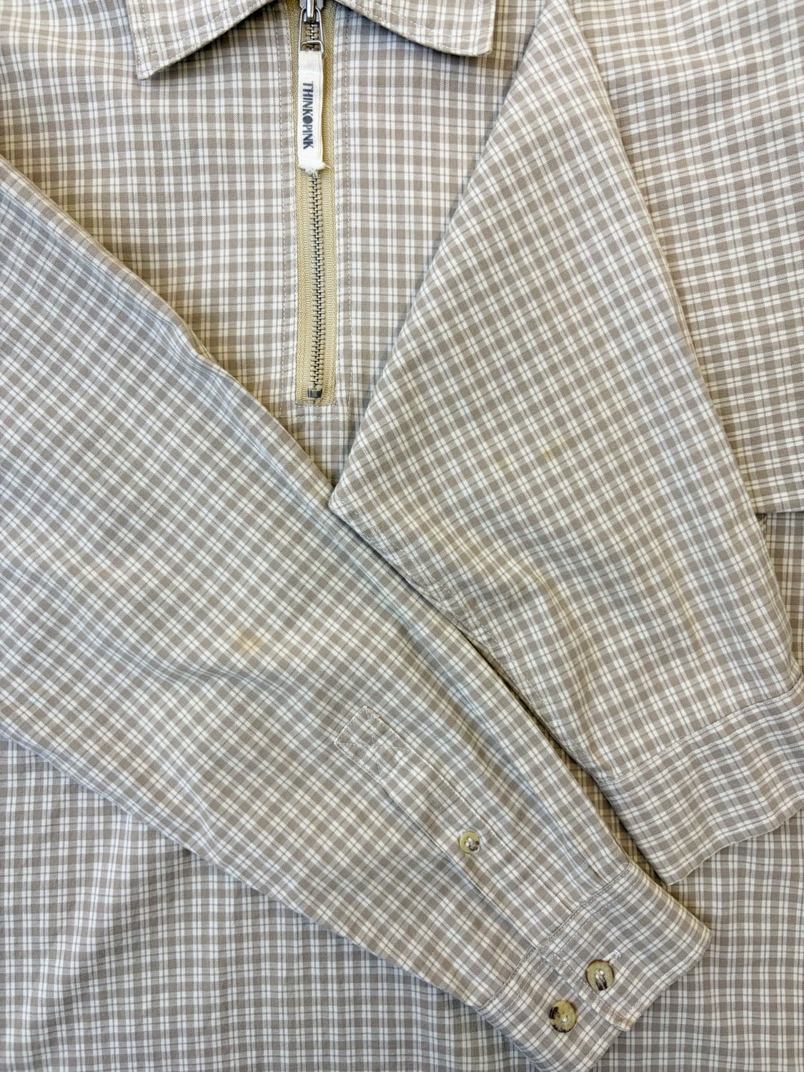 띵크 핑크 투포켓 체크 풀오버 집 셔츠 상품이미지7