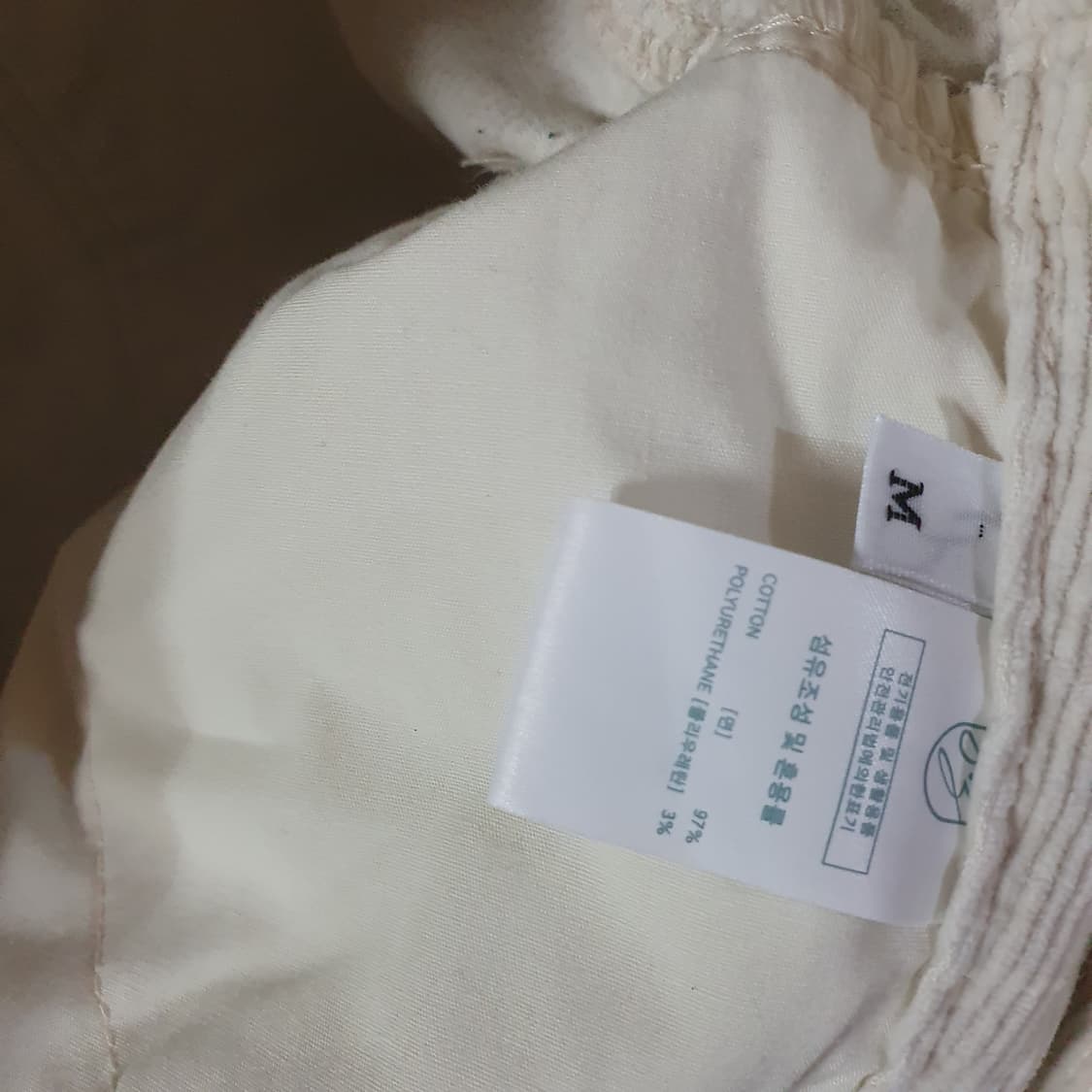 SIYAZU 시야쥬 코듀로이 와이드 팬츠 2(M) 크림 상품이미지3