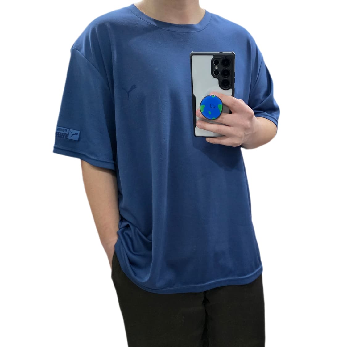 XXL 115 푸마 블루 기능성 반팔 티셔츠 상품이미지1