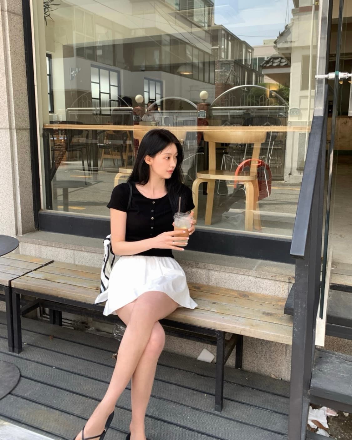 르플레인 Silk Cotton Cap Knit (Black) 상품이미지2