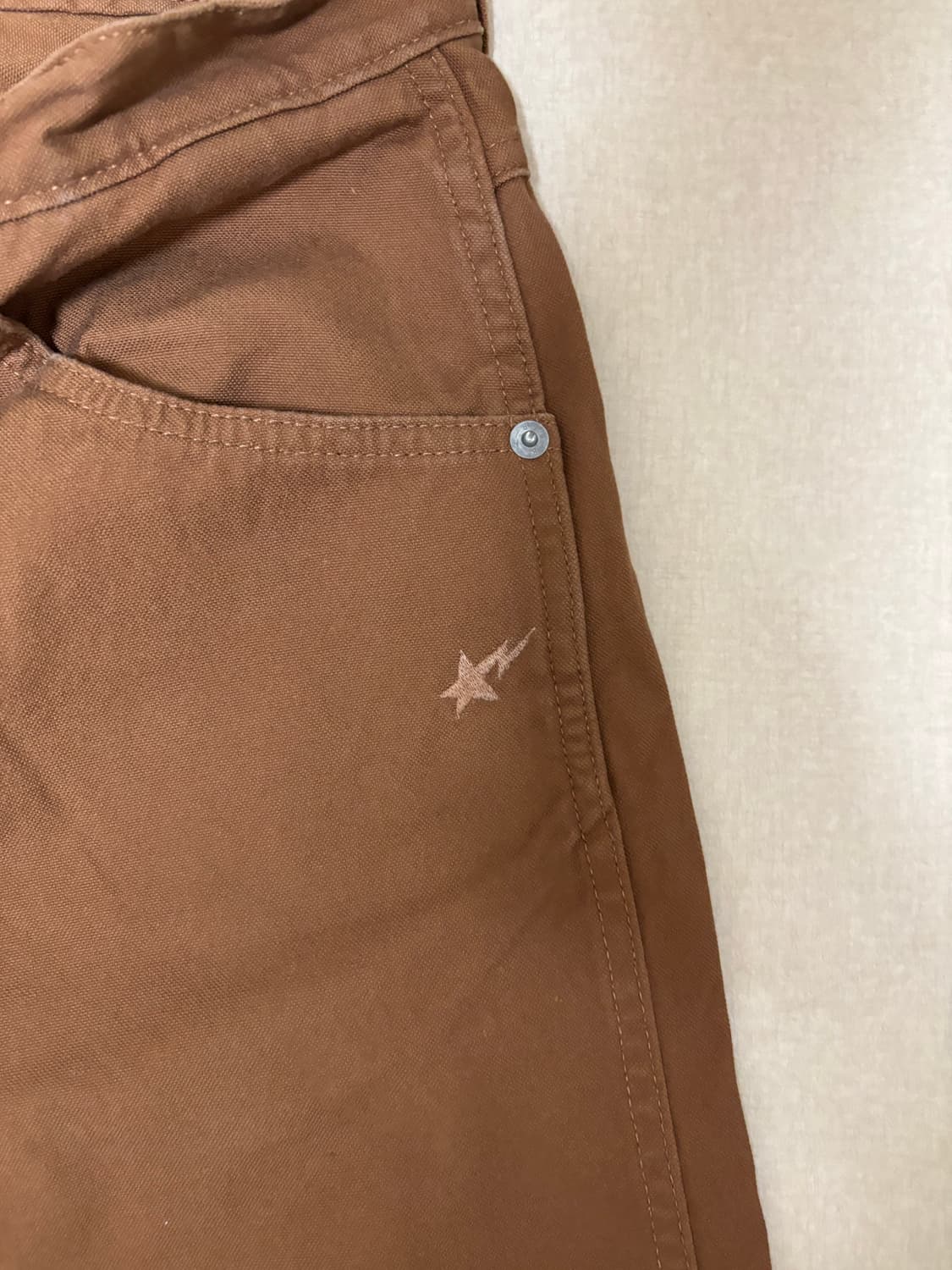 BAPE BAPESTA Embroidery Brown Jeans (XL) 상품이미지4