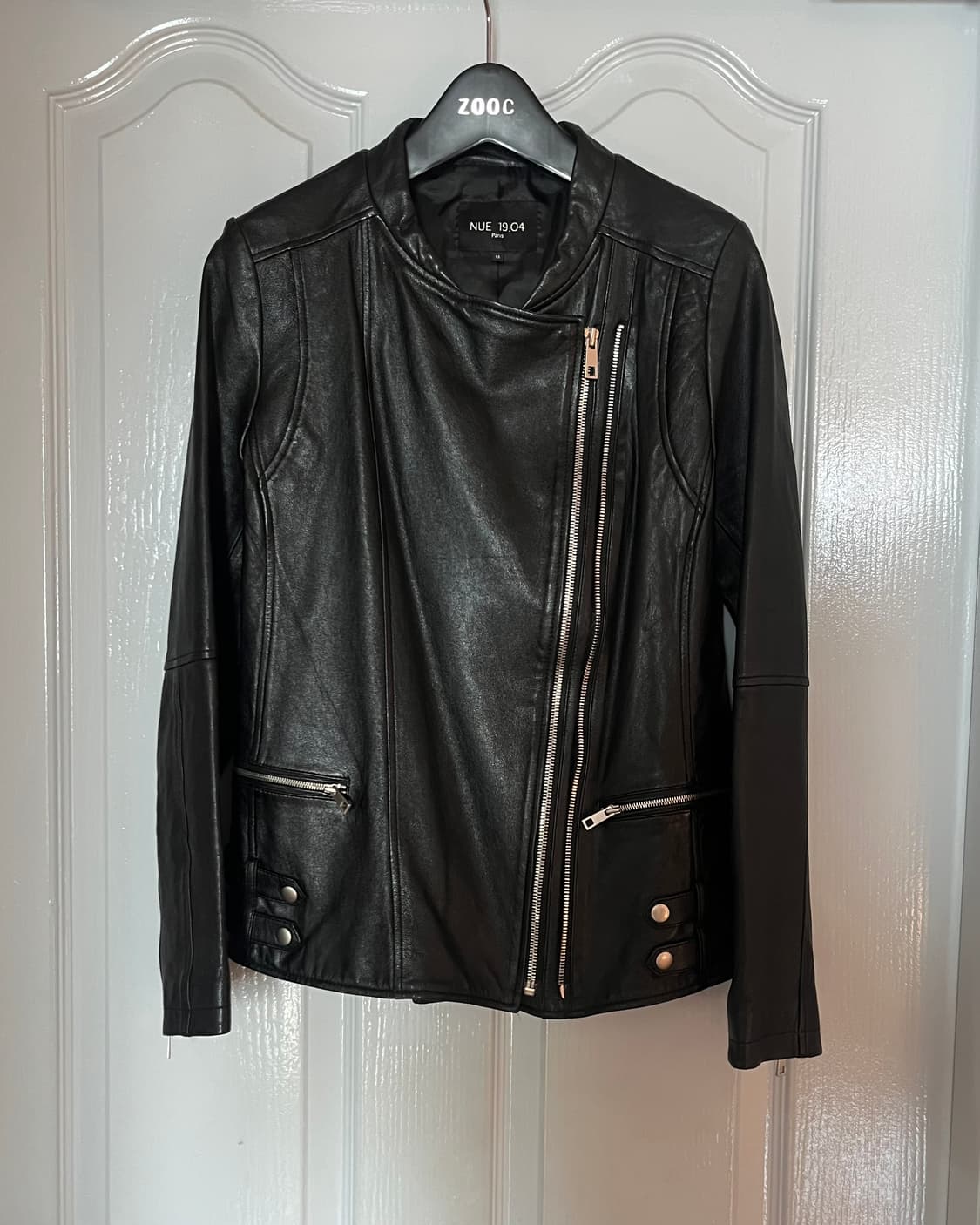 사선 비대칭 이태리 램스킨 라이더 가죽자켓 상품이미지2