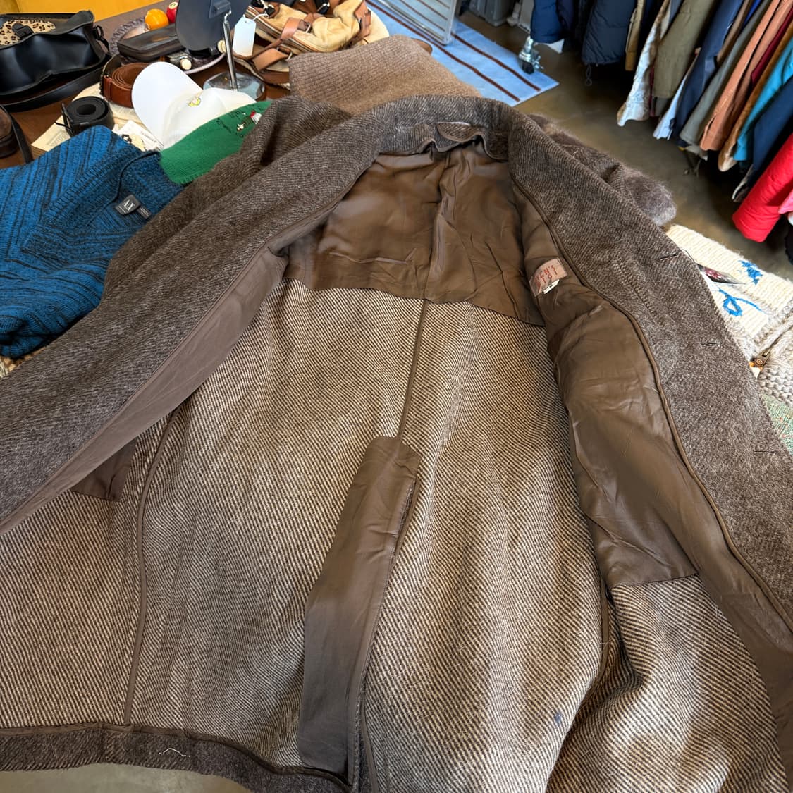 ~ xl 추천 맨즈 비기 by 타케오 키쿠치 헤어리 원단 오버사이즈 코트 상품이미지6