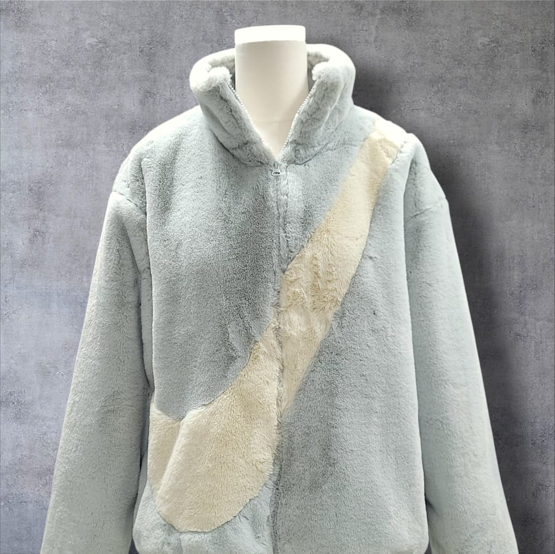 [90] 나이키 스카이블루 빅 스우시 셰르파 플리스 퍼 집업 자켓 상품이미지3