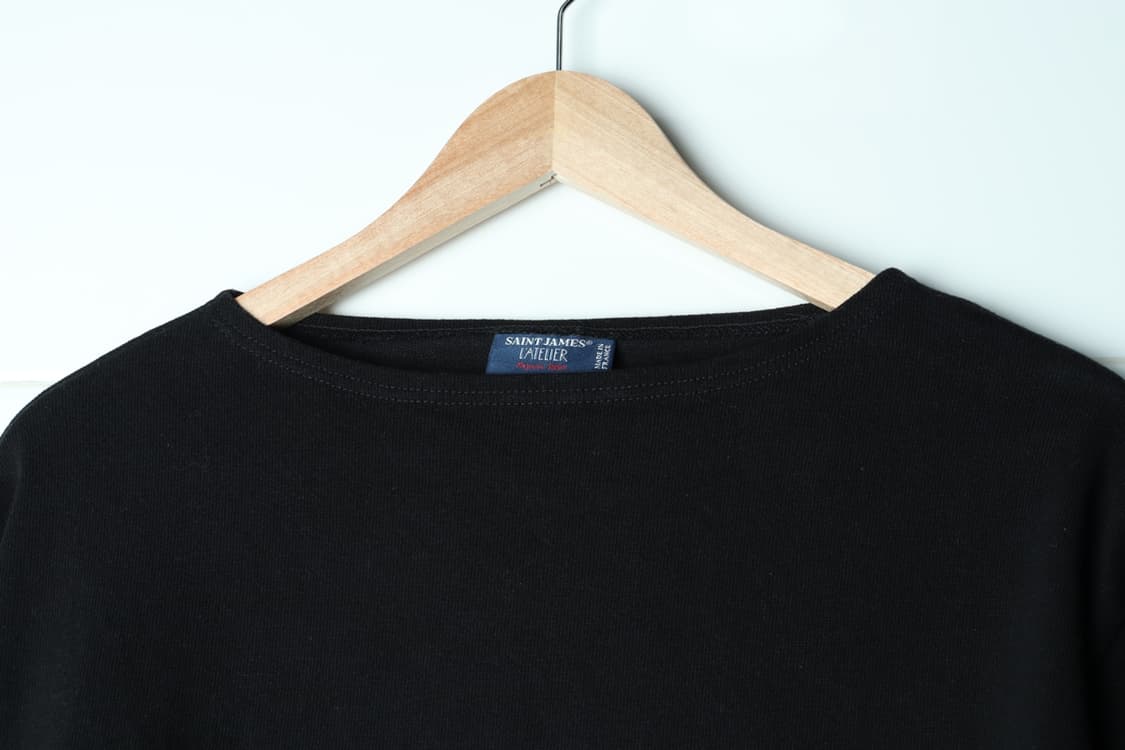 (L-XL) 세인트제임스 긴팔티셔츠 블랙 무지 아메카지-H30012 상품이미지5