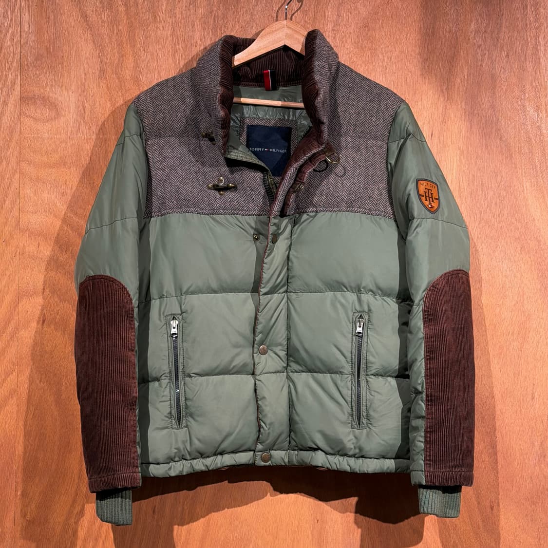 타미힐피거 헤링본 코듀로이 덕다운 패딩 M 100 상품이미지1
