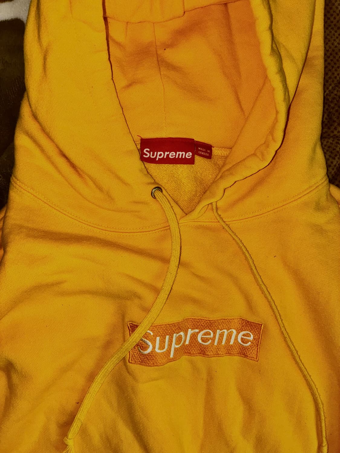 🐥희귀 매물🐥 슈프림 박스로고 옐로우 후드티 상품이미지4