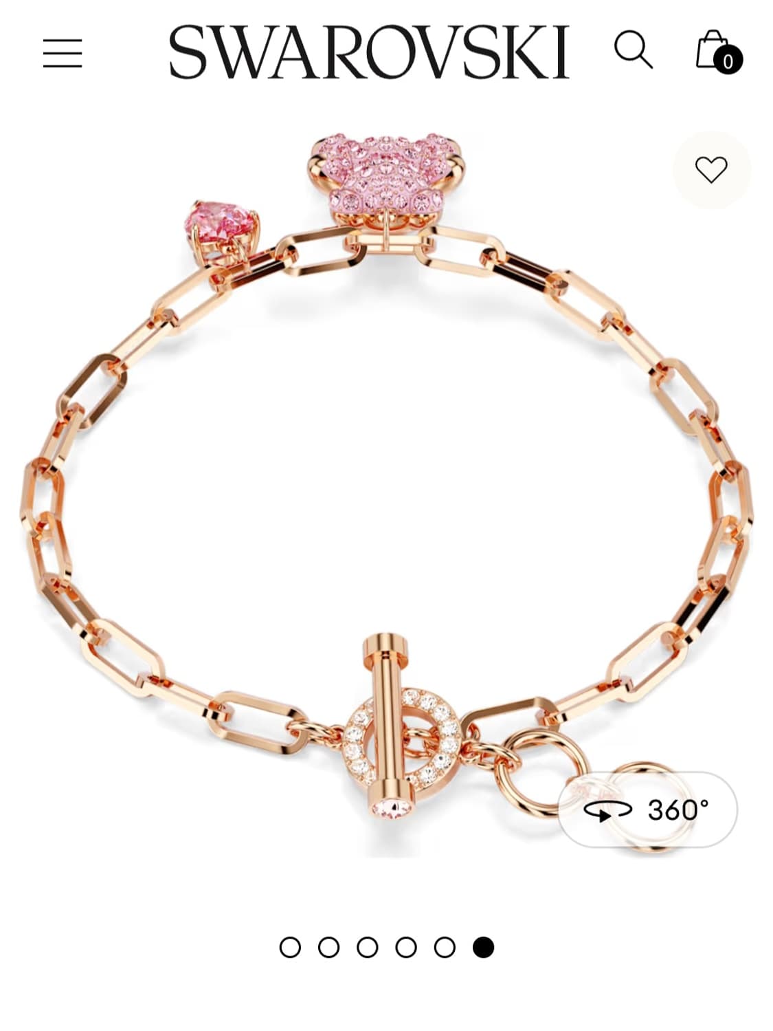 새제품)스와로브스키 테디 베어 팔찌 정품 상품이미지4