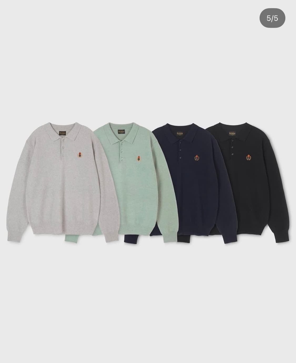 해리티지플로스 울폴로셔츠 블랙 L 상품이미지2