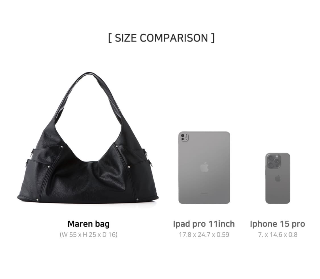 [새상품] 스퀘어라인 마렌 maren 가방 스웨이드 다크 브라운 상품이미지6