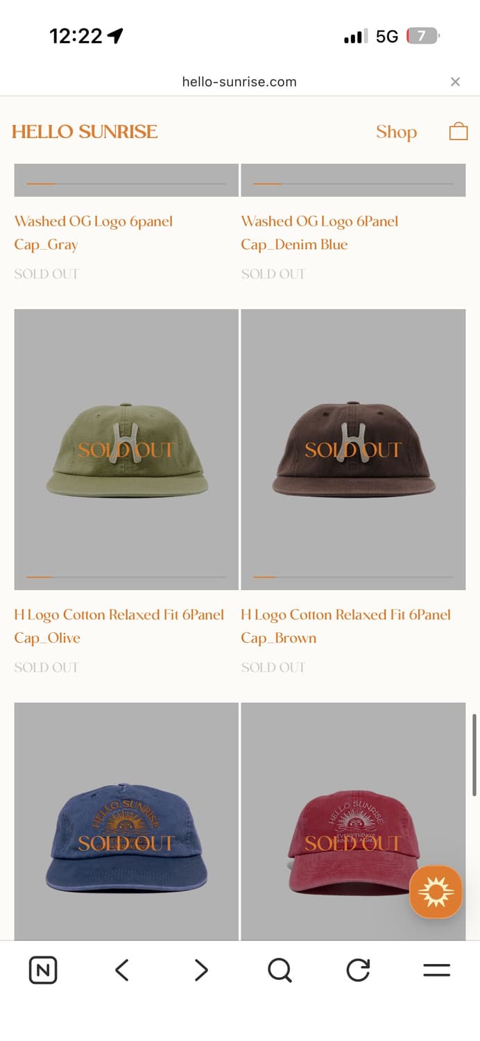 hello sunrise H Logo Cap -olive 상품이미지4