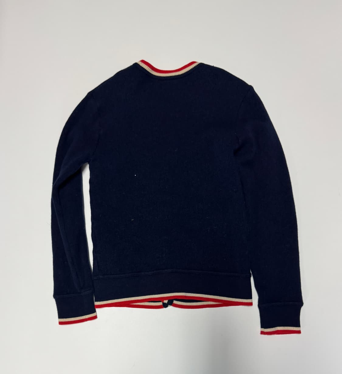 여성 라코스테 컬러 포인트 울 가디건 네이비 상품이미지2