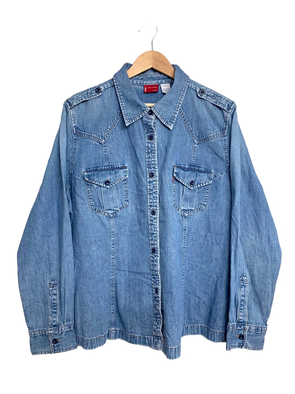 [2XL~] Levis 견장 웨스턴 데님 셔츠 상품이미지3