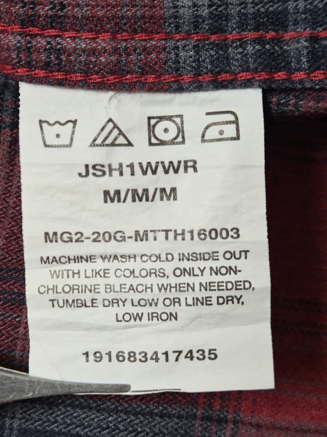 랭글러Wrangler 체크 웨스턴 셔츠 M사이즈 - S334 상품이미지6