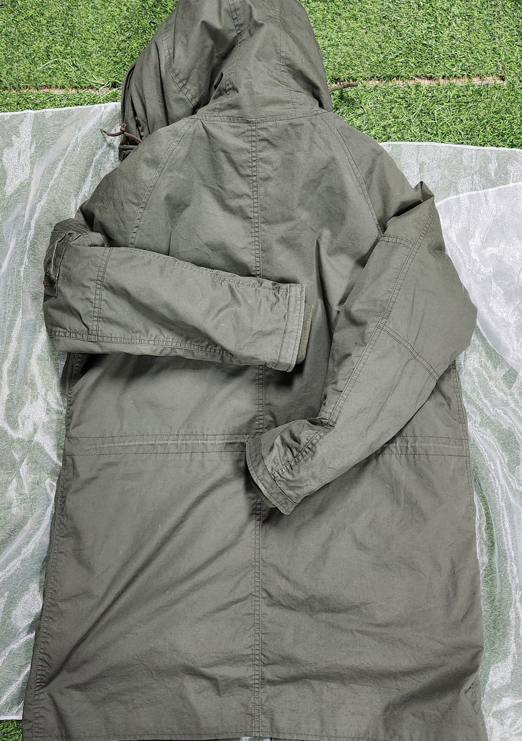 카이악만 퍼후드 파카 야상 / 카키 / 유니섹스 겨울아우터 상품이미지7